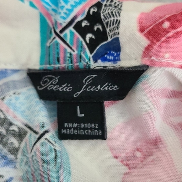 Poetic Justice Peacock Print Maxi Dress‎ Large - Picture 9 of 10